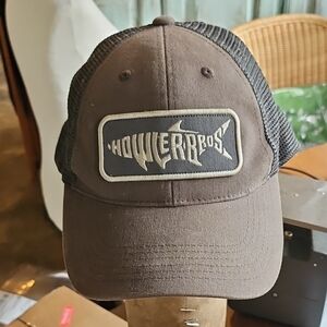 Grey Brown Howler Bros Trucker Baseball Hat Fish Logo